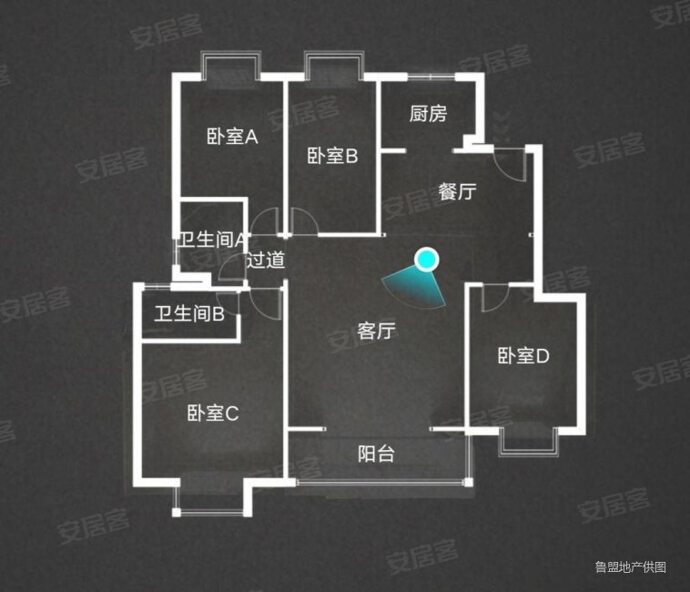 致远翡翠园3室2厅2卫144㎡南122万