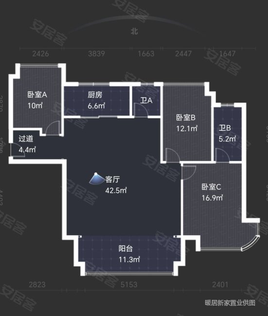 中铁沣河湾 南北通透 全明户型,带电梯 大三房 精装修