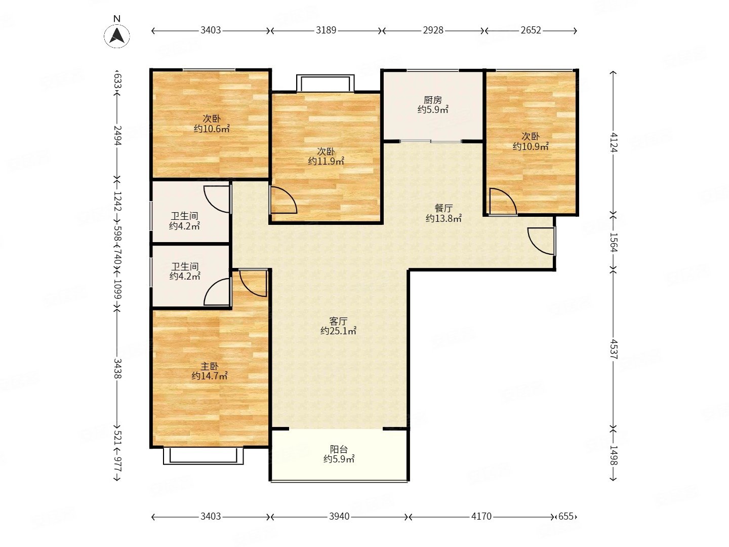 瑞城f区 4室2厅2卫,金谈固国瑞城(f区)二手房,245万,4室2厅,2卫,134.