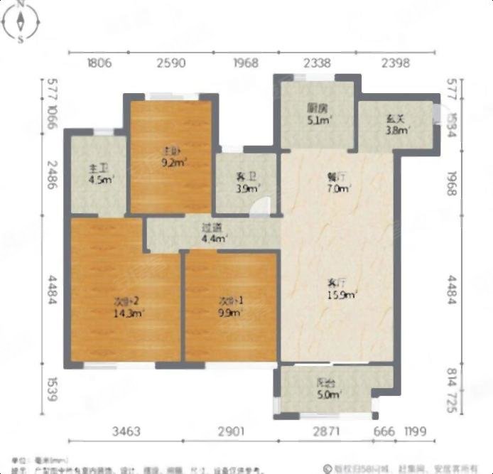 集中供暖,建发玖里湾(二期)二手房,180万,3室1厅,2卫,118平米-无锡