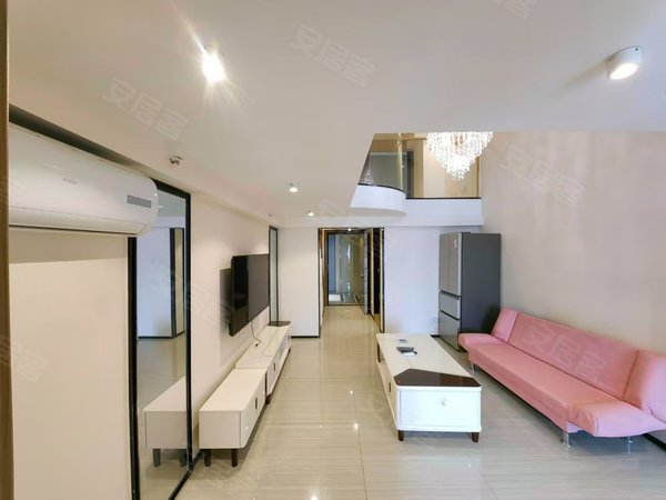 济南历城王舍人恒大城(商住楼)48平精装复式两室,拎包住,3号地铁口