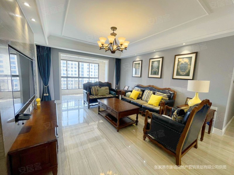 美辰一号房17楼豪华装修4房带车位南北通透价可谈