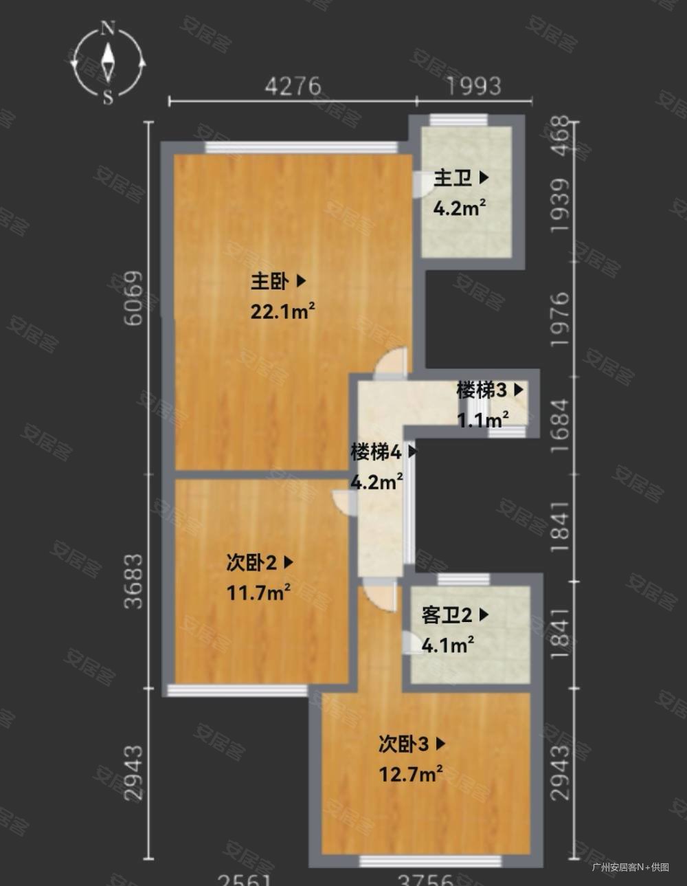 金碧御水山庄(别墅)4室2厅3卫183㎡南北210万