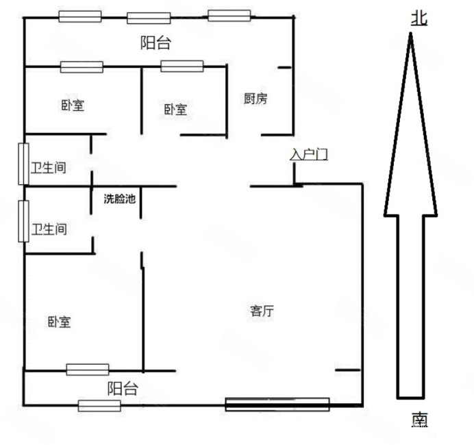 京溪小区3室2厅2卫99.24㎡南北110万