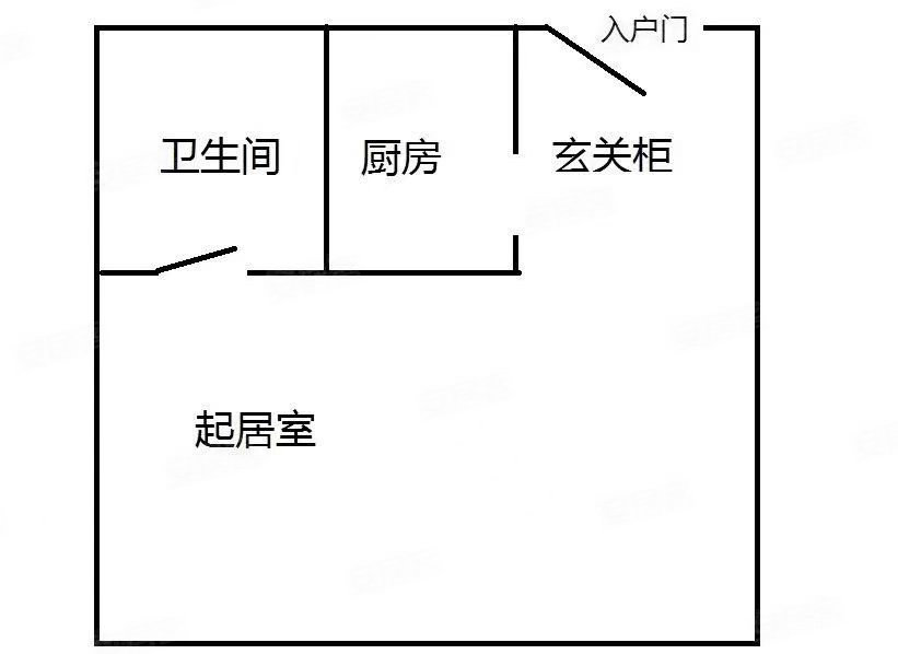 戴河苑1室0厅1卫47㎡北20.5万