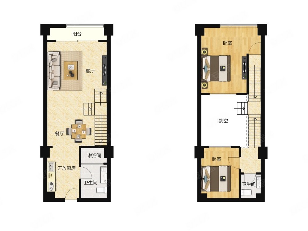 美思汇复式两房业主资金周转诚心出售