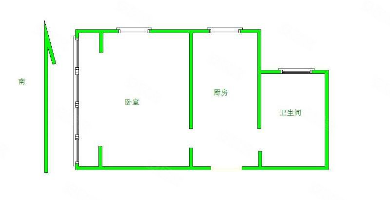 吉林社区1室1厅1卫30.06㎡南北137万