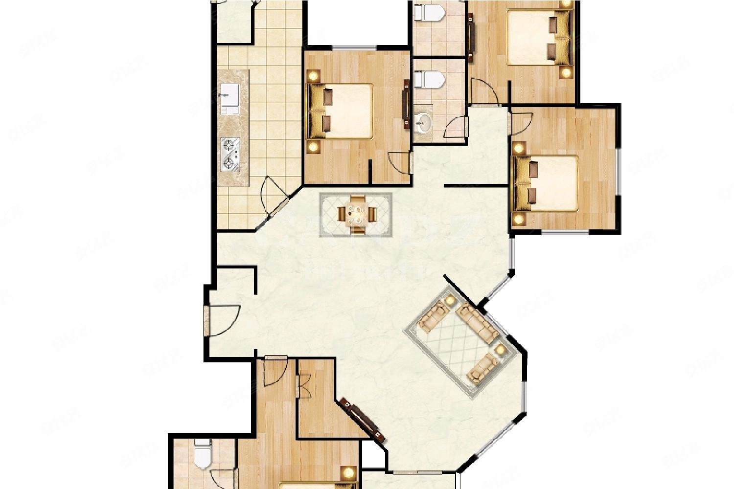 华山路板块丨观景社区丨热销四房户型丨可直签,华山夏都苑二手房,3200