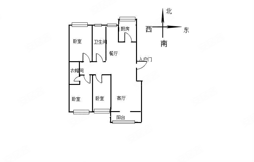 上海花园南北通透户型三室两厅两卫好楼层送储藏室