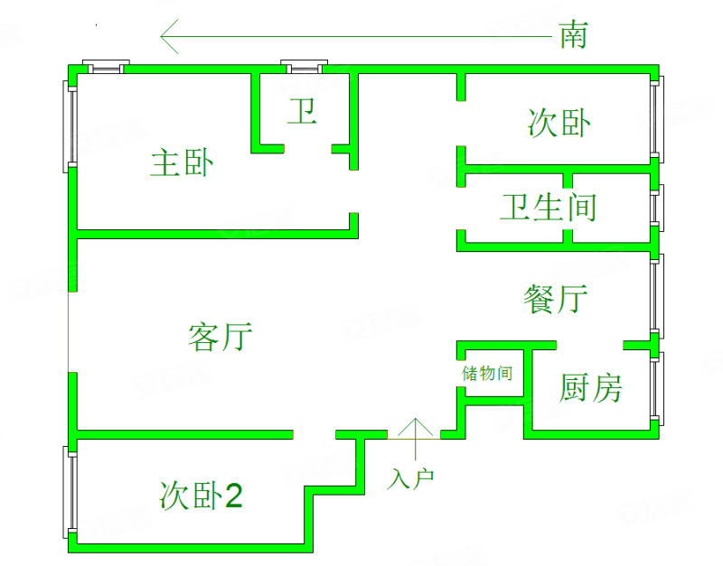 保利溪湖林语逸溪苑3室2厅2卫115.43㎡南北188万