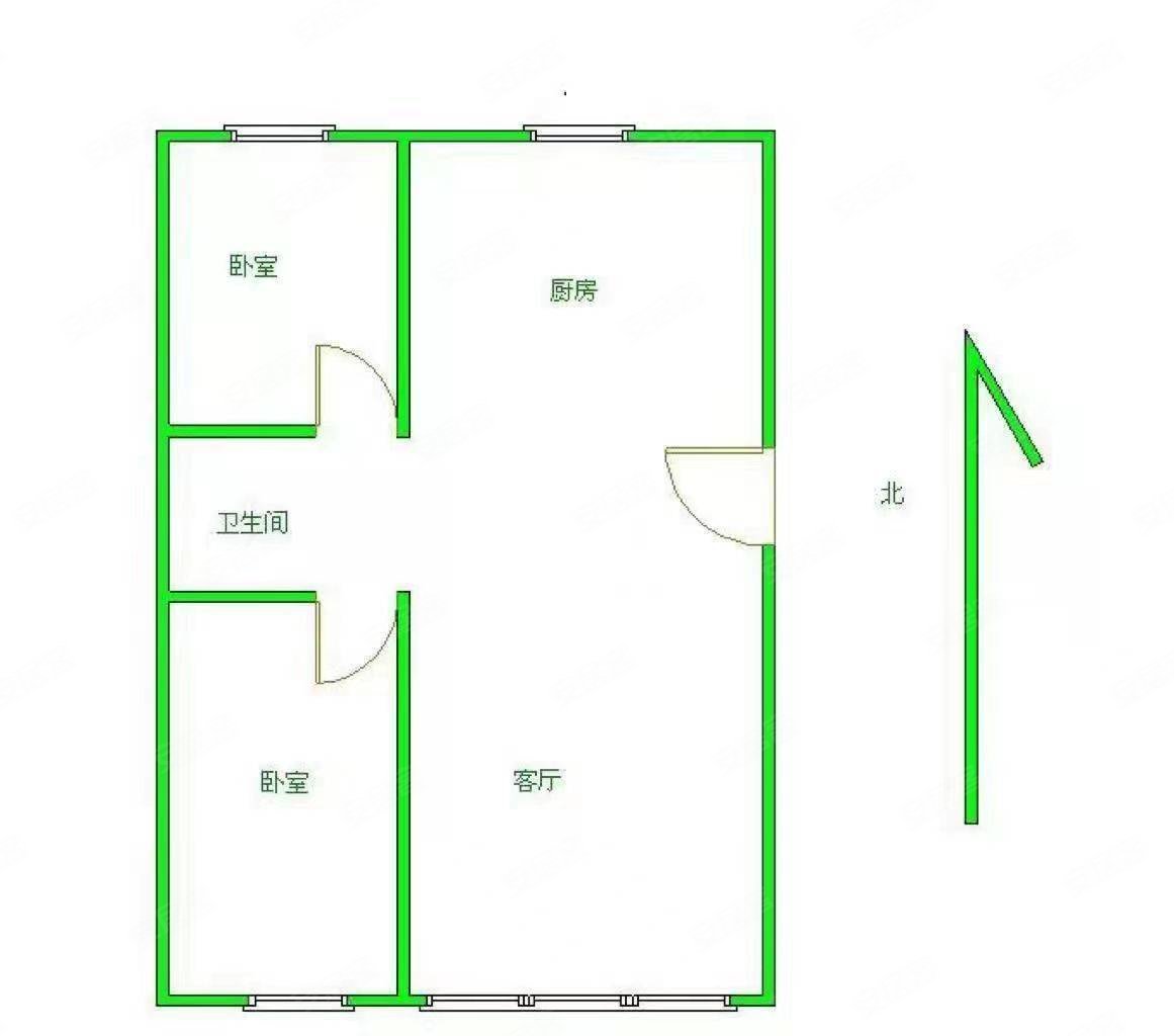 世纪豪庭2室2厅1卫97㎡南北48.5万