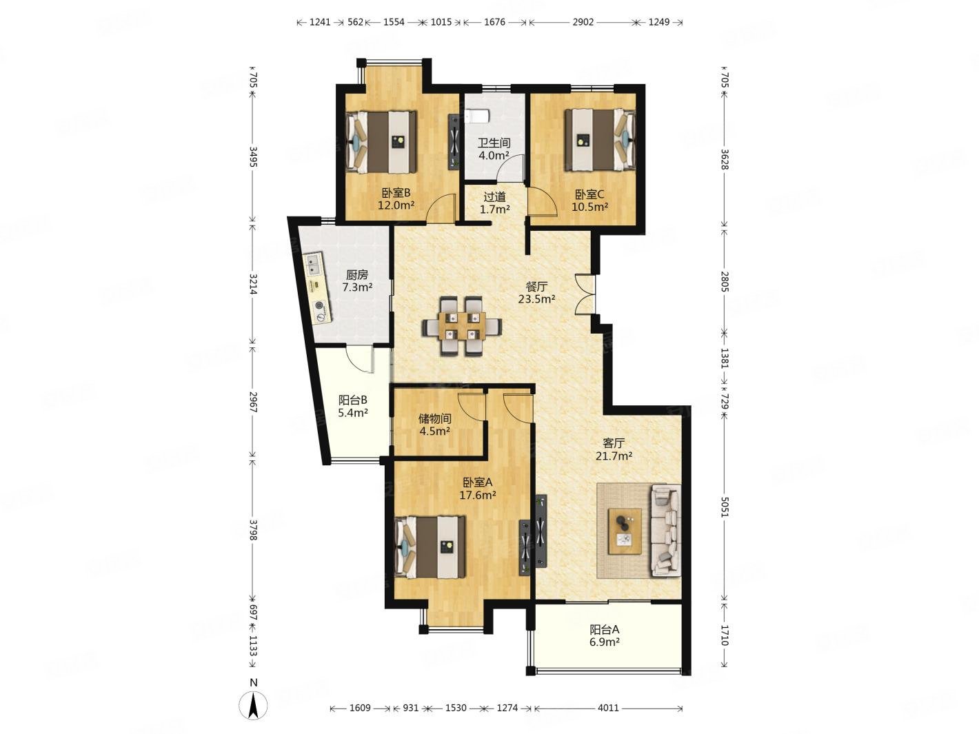 瑞园近医院正规商品房南北通透装修好交通便利