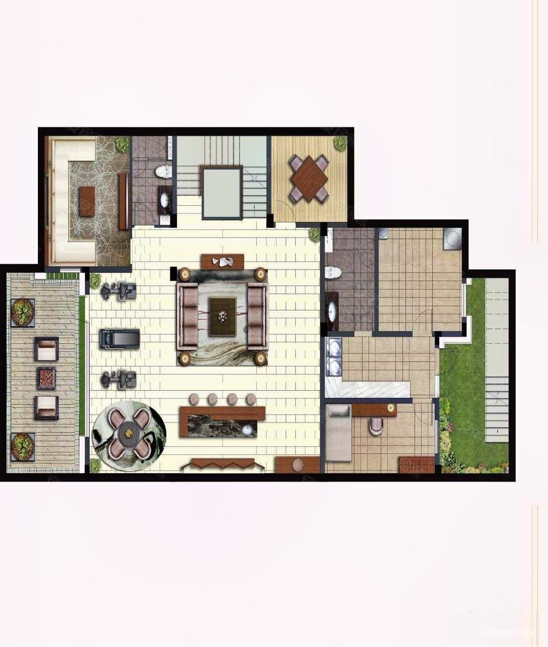 正大九间堂亚洲10大豪宅花园800平户型方正看房方便