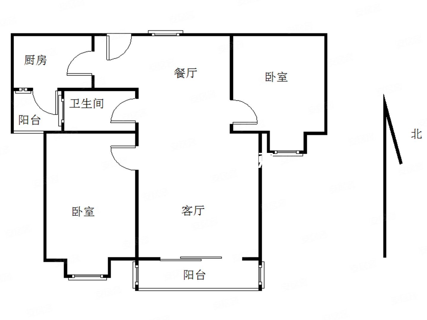 特房黎安小镇(三期)2室2厅1卫89.6㎡南159万