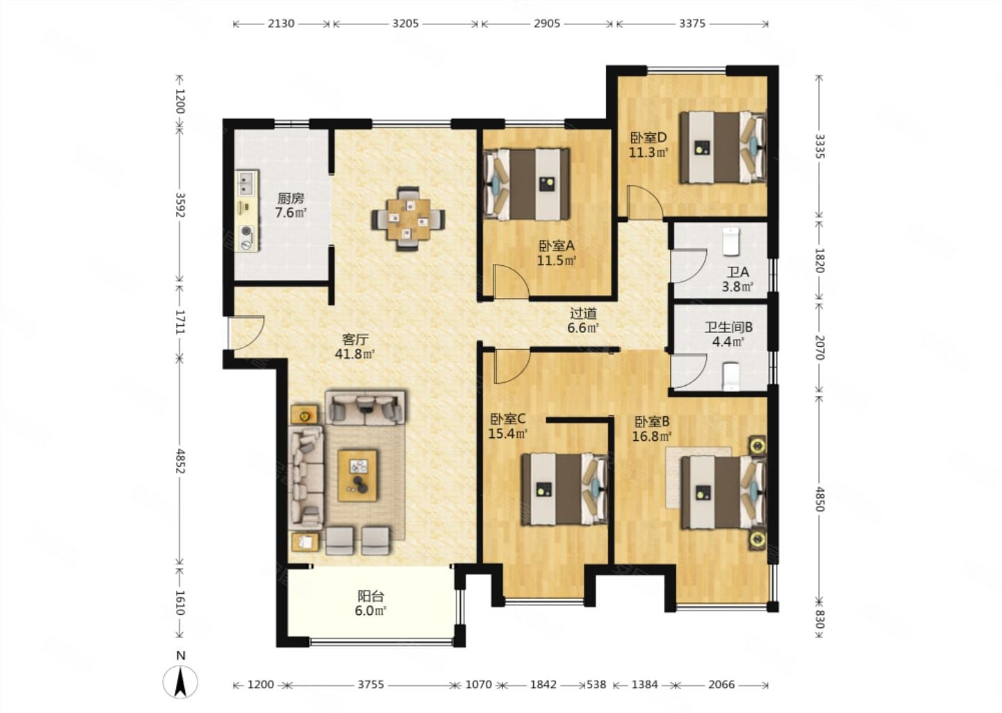 急售东南智汇城5号院4室2厅中间楼层总价低到爆