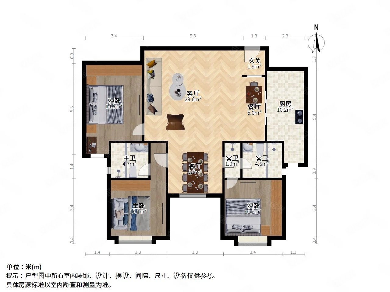 业主急卖 钥匙房,银仁御墅花园二手房,164万,4室2厅,2卫,144平米-无锡