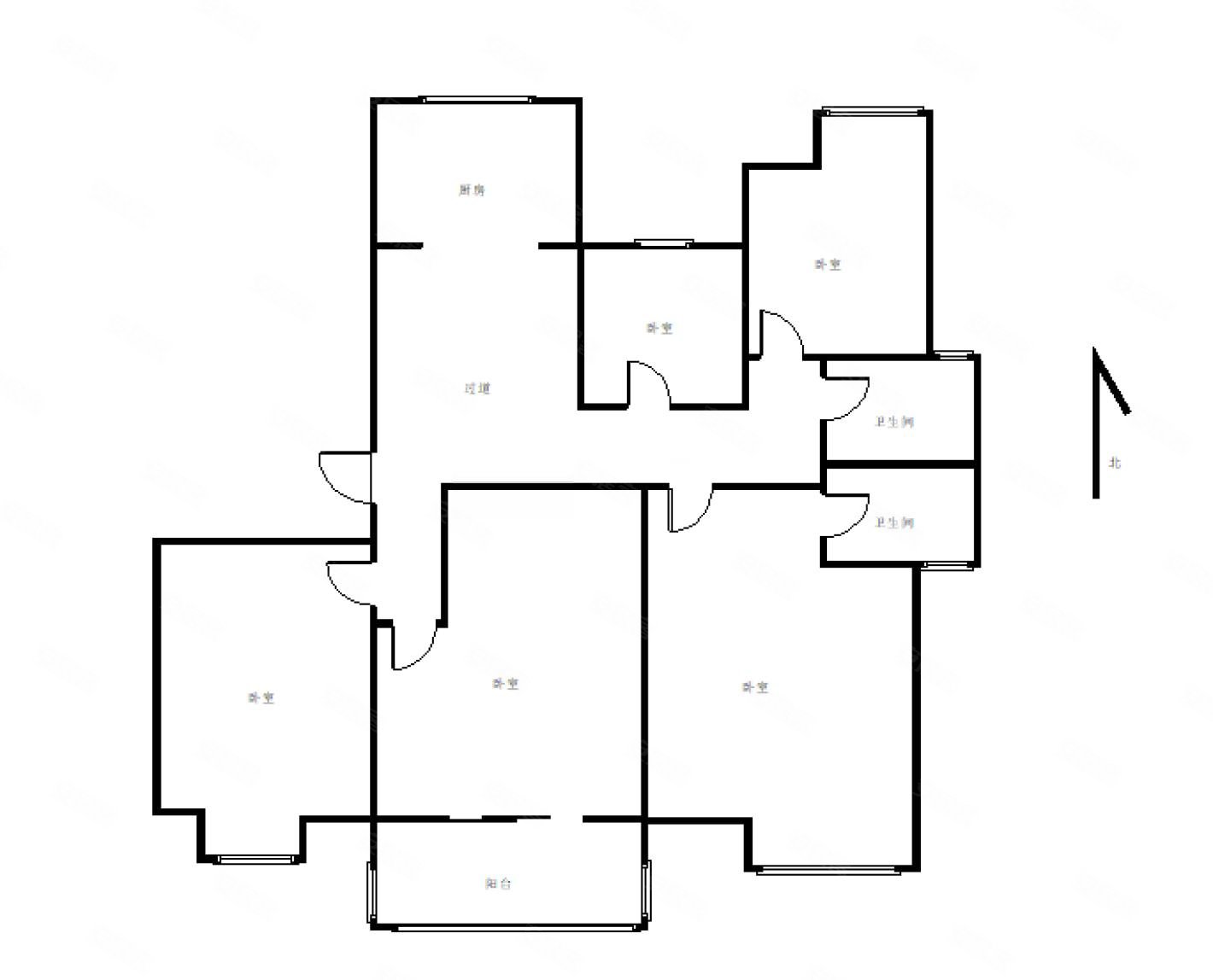 武夷名仕园4室1厅2卫135.25㎡南305万
