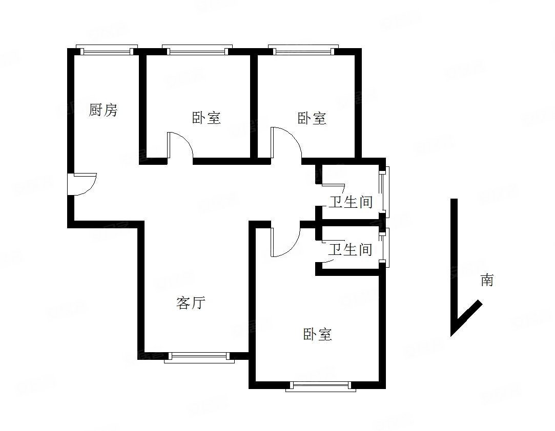 观澜国际145平米改善飞机三居两卫