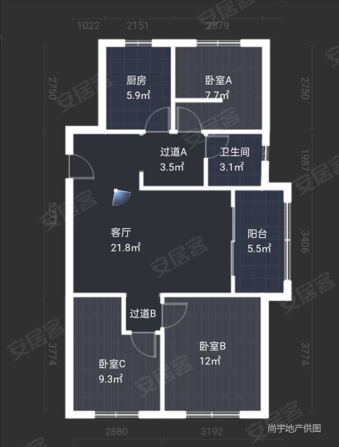 金海华城华康佳苑3室2厅1卫99.99㎡南370万