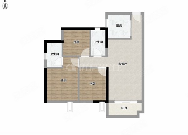 合景叠翠峰3室2厅1卫91㎡南北79万