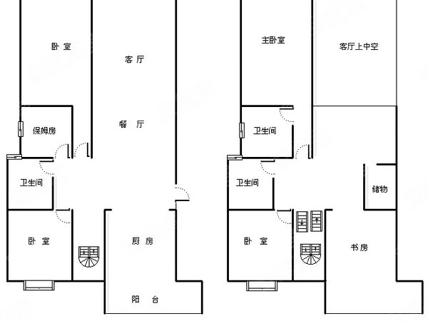 滇池源居 中空跃层 精装5房 南北通透户型好,西山租房