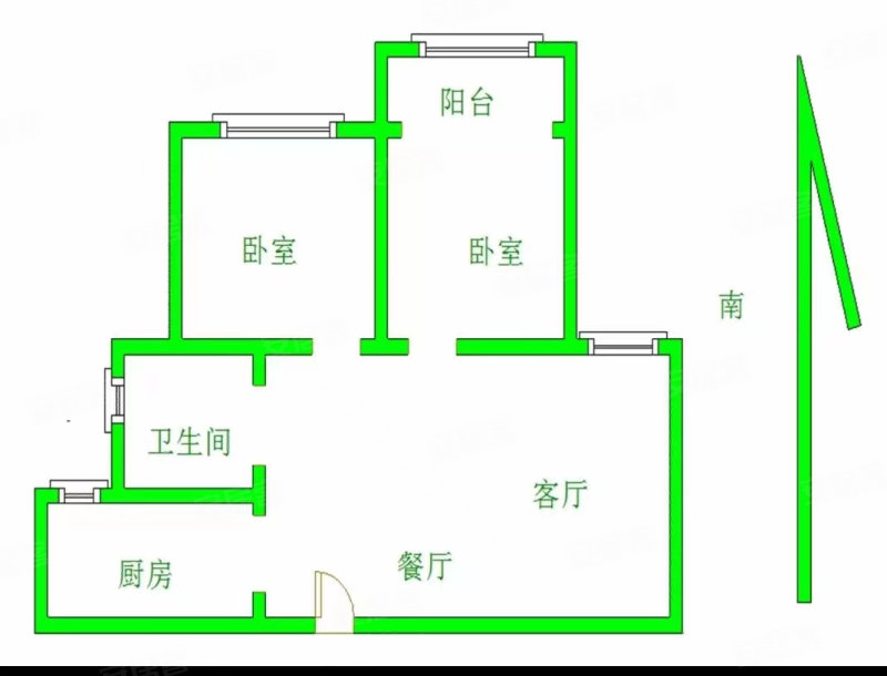 新安花苑三区(东区1-182)2室1厅1卫91.73㎡南105万