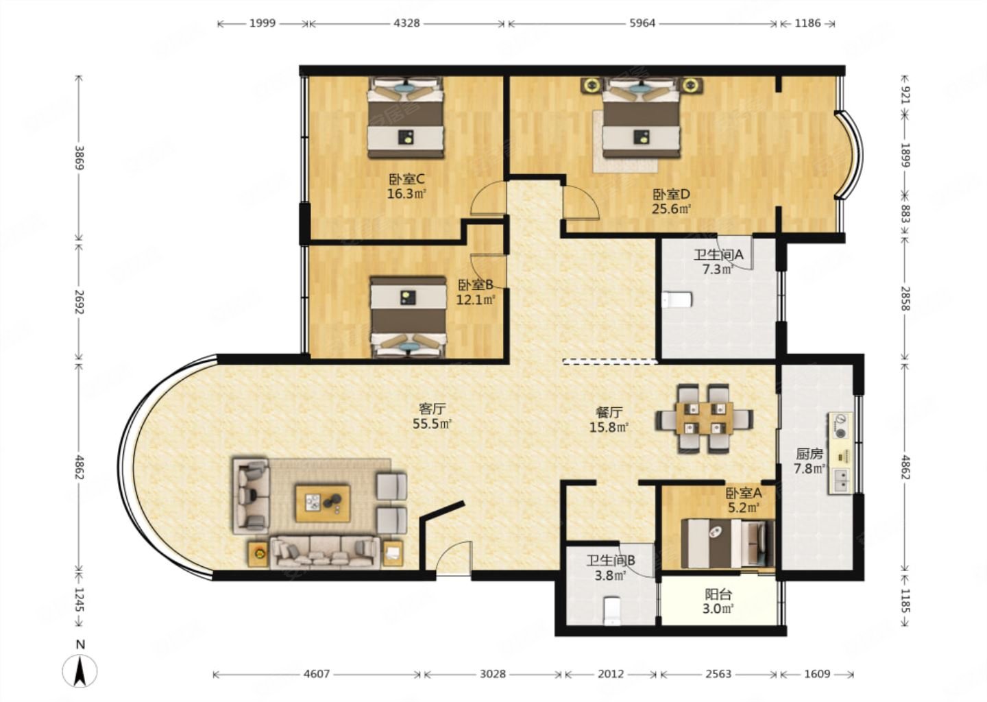 地铁口高品质园林电梯小高层住宅 一梯两户 户型大气 诚心售,金都花园