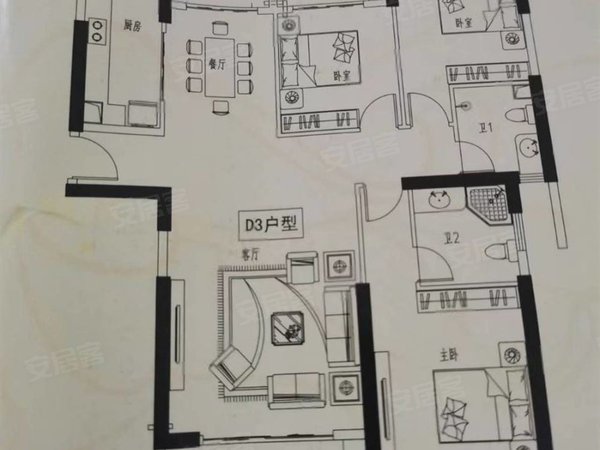 泉州石狮石狮服装城钞坑泰亨新城(南区)出租泰亨136平精装3房, 月租