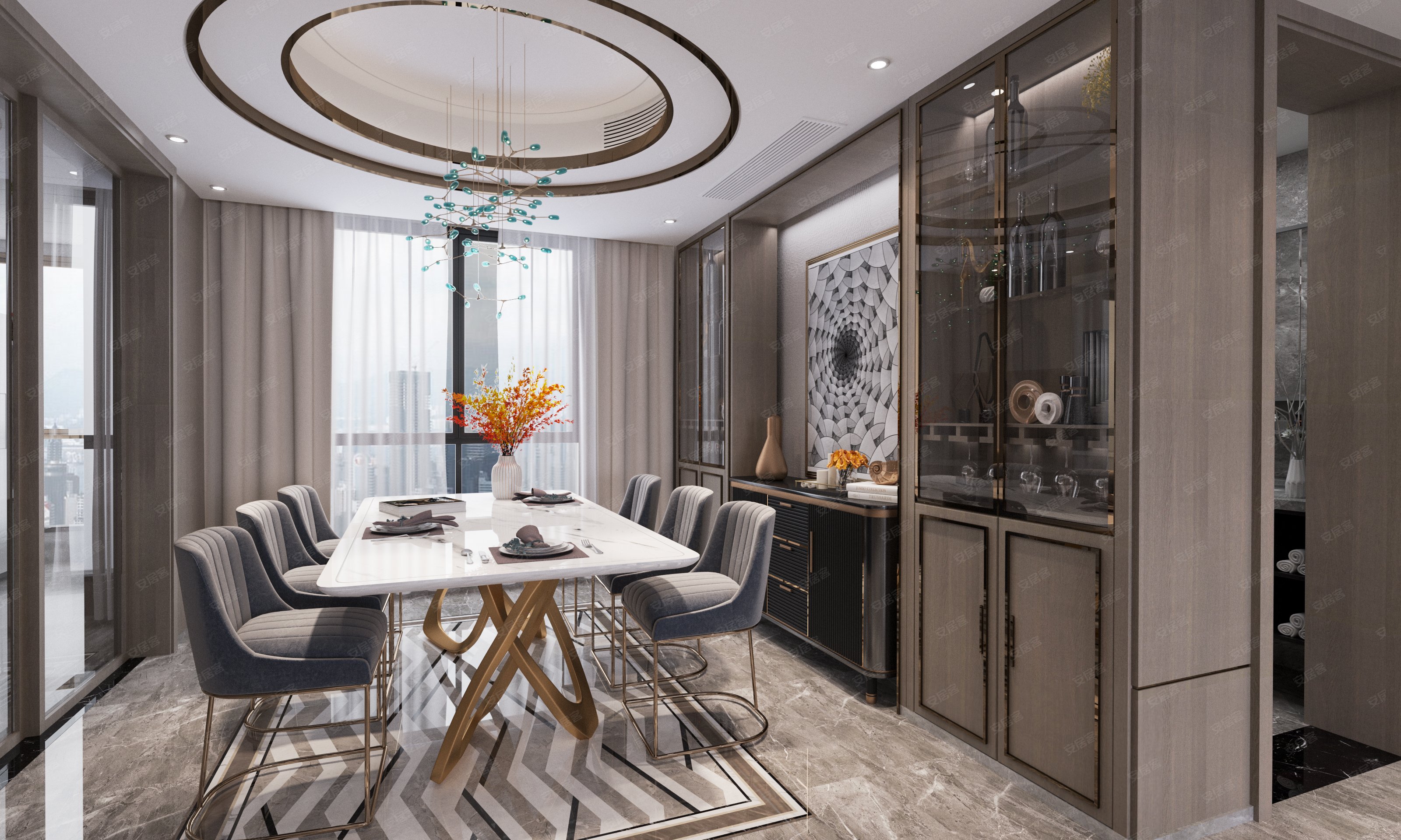 建业壹号城邦180平港式轻奢