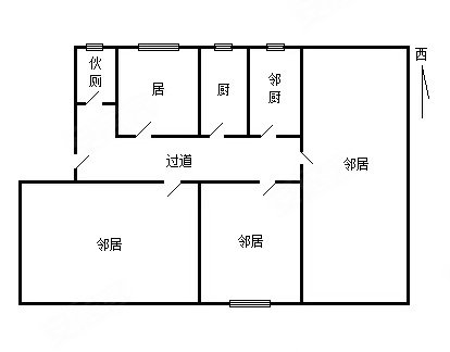 丁字沽三段小区1室1厅1卫19㎡南北36万