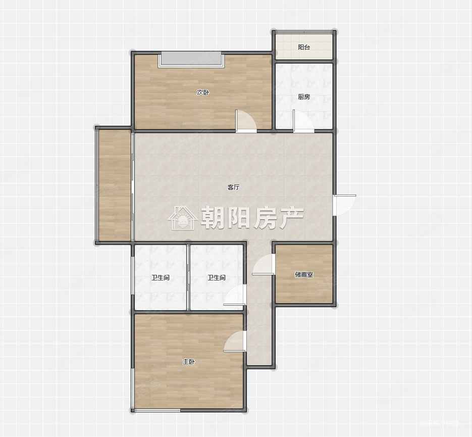 香榭华都西区2室2厅1卫97.83㎡南北46万