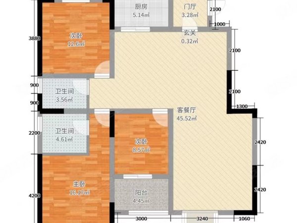 【多图】叠彩城(一二期),汽博中心租房,叠彩城,大主卧带阳台衣帽间,靠