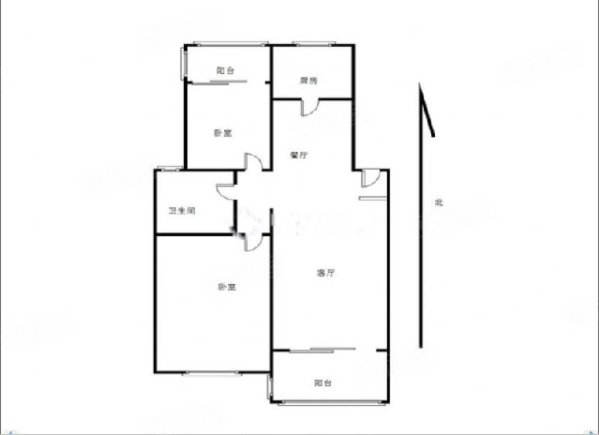 雅园小区2室2厅1卫87㎡南北72万