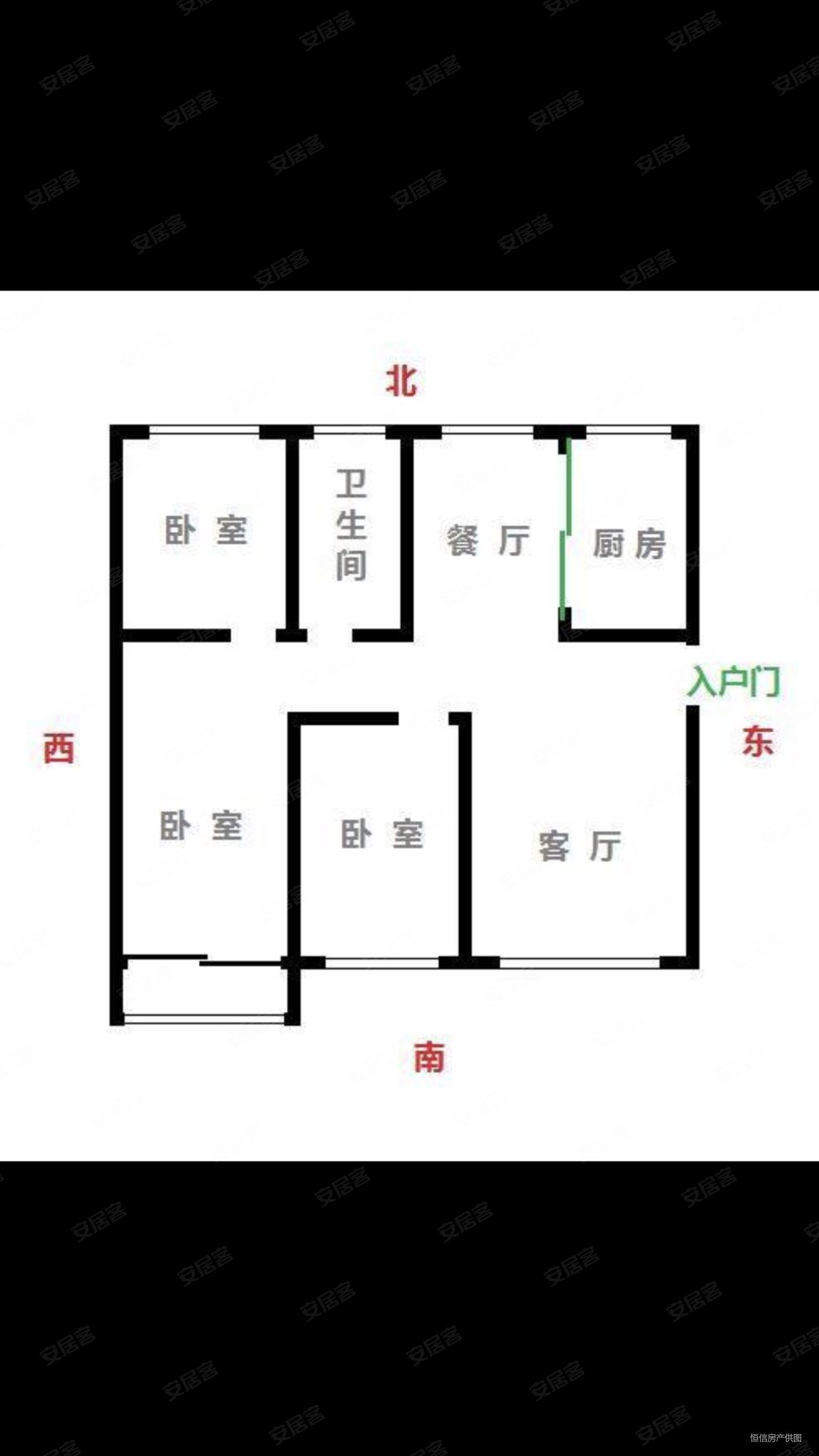 亚特尔庞庭3室2厅1卫118㎡南北63.5万