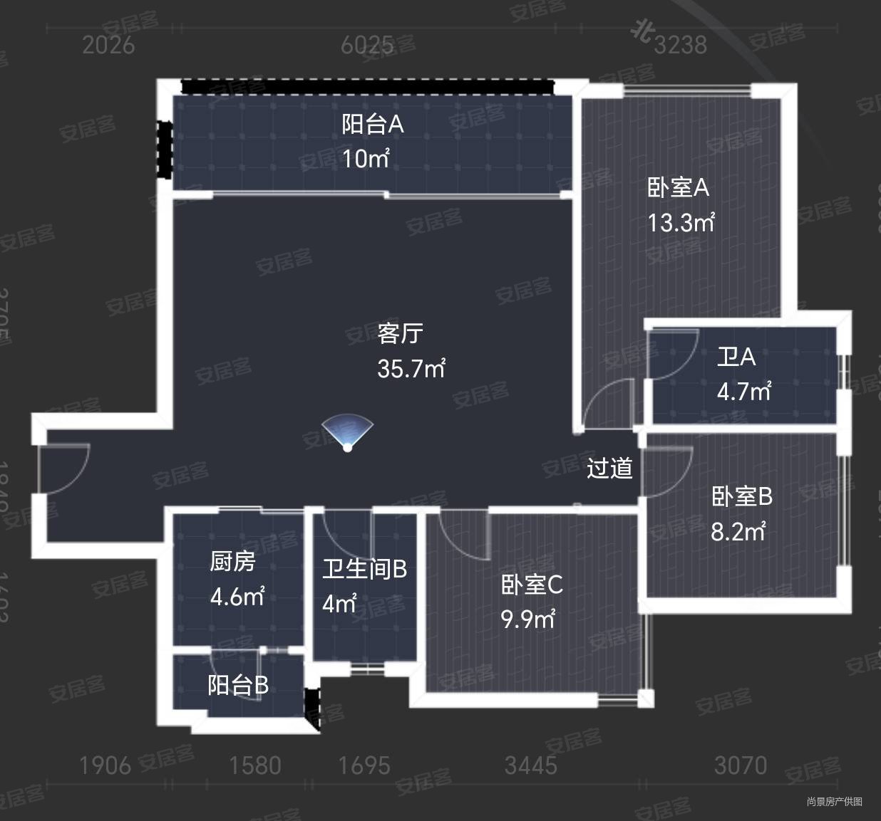 陈家坪印江州二期精装大平层三房双卫朝小区安静不吵