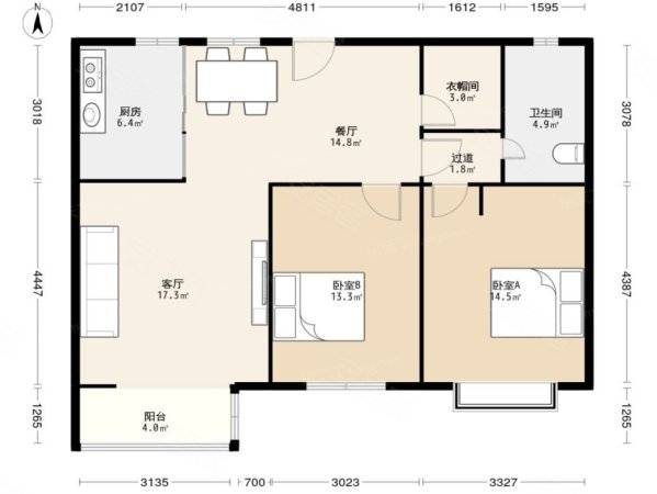 虹桥丽景苑 车位充足 电梯房 刚需两居 购物方便 中间楼层
