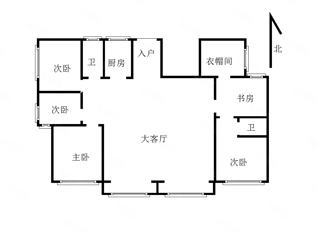 上善颐园芷菱苑6室2厅2卫187.07㎡南北380万