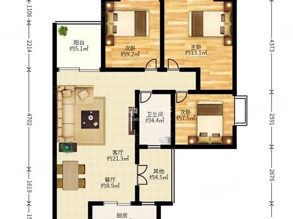 深圳福田香蜜湖侨香村侨香 安静 装修保养好出租房源真实图片