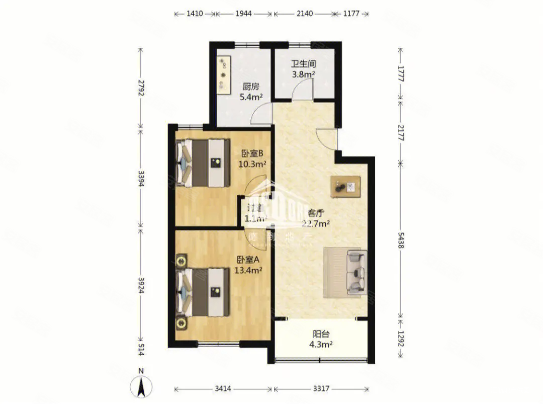 盈富居5室3厅3卫258㎡北220万