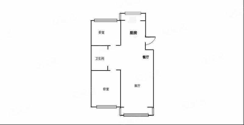 荣盛锦绣天地(五期)2室1厅1卫78㎡南北49.5万