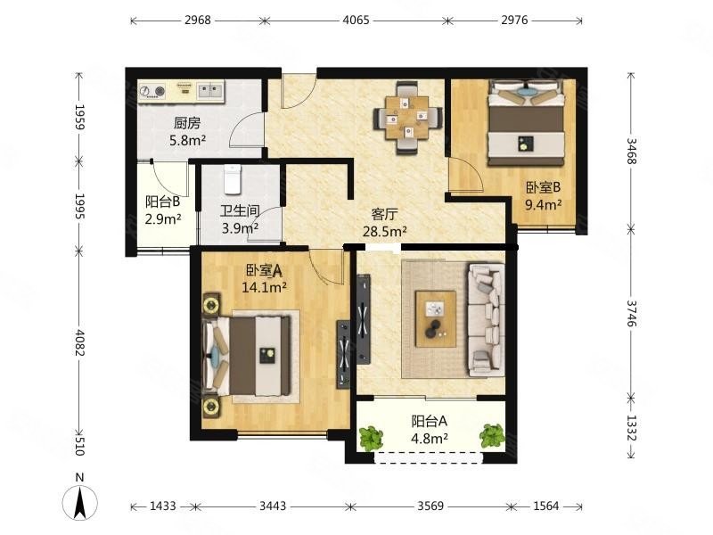 必看好房双南户型小高层精装修业主诚心出售
