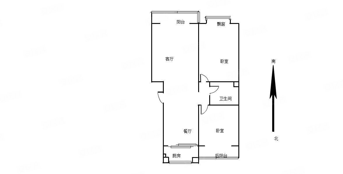 新东亚城市花园2室1厅1卫90.72㎡南72万