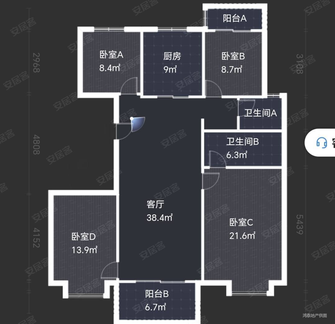 万科城润园二手房,300万,4室2厅,2卫,149平米-西安安居客