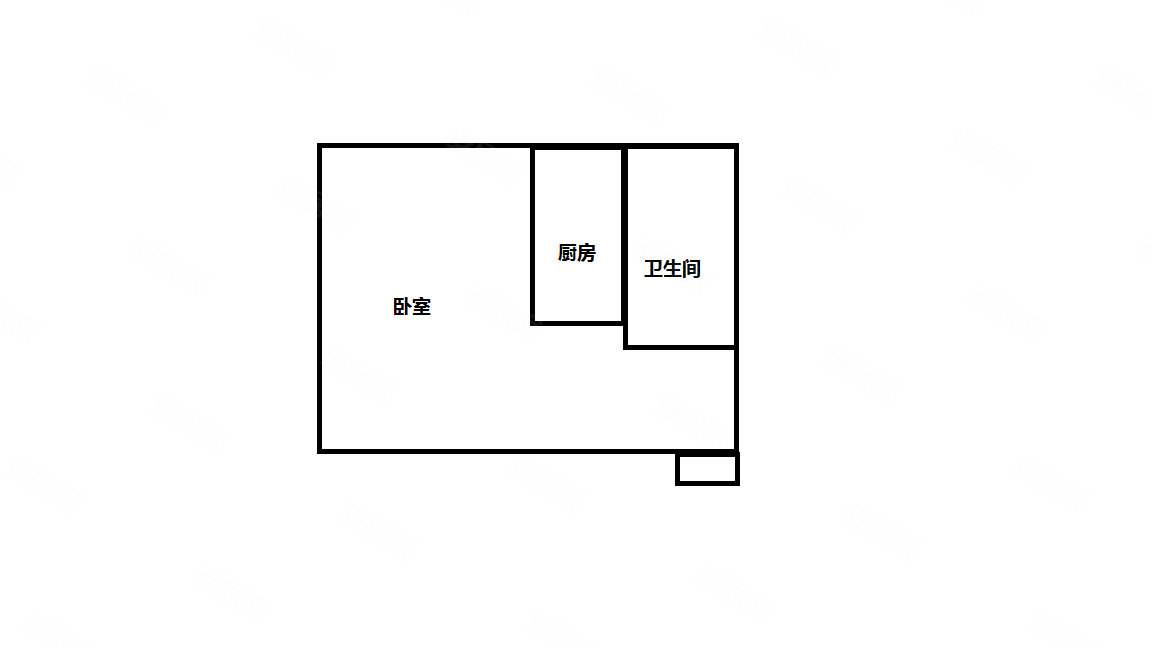 凯悦华庭1室0厅1卫18.6㎡南19万