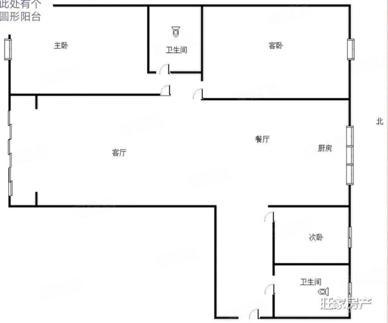 陇尚城小区3室2厅2卫143㎡南北117万