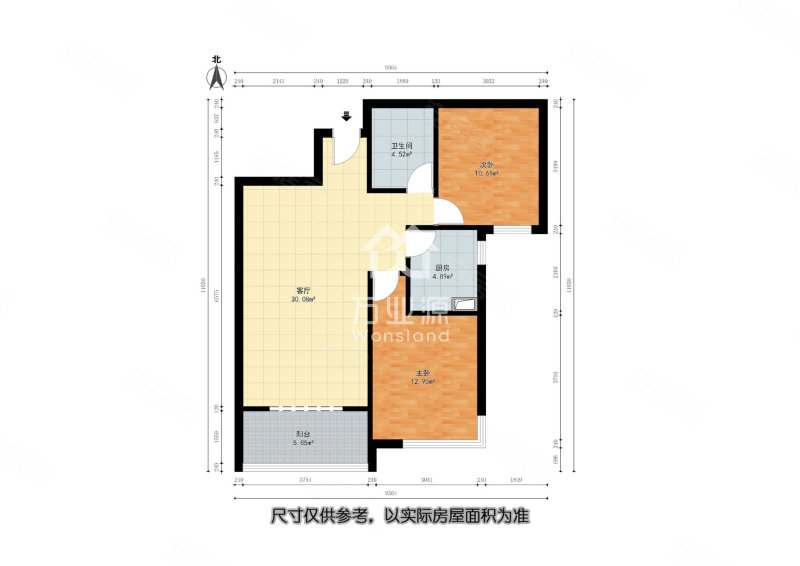 融科心贻湾2室1厅1卫93㎡南84万