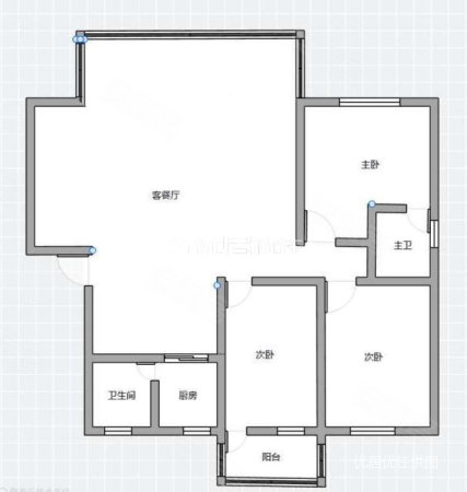 新华园3室3厅2卫128㎡南北43万