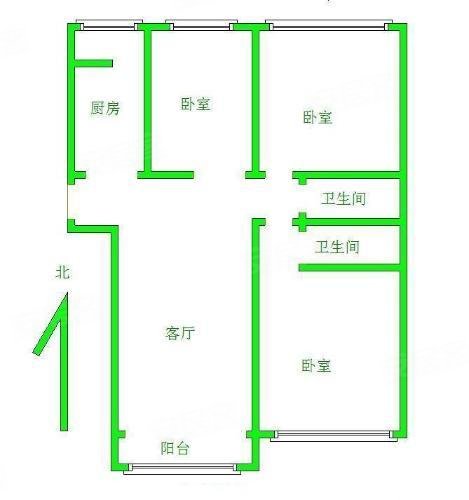 源盛嘉禾B区3室2厅2卫136.3㎡南北138.5万