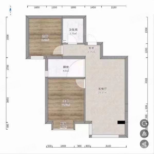 广华新城2室2厅1卫73㎡南370万
