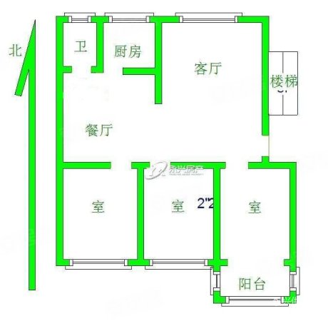 立新东里小区3室2厅1卫77㎡南北58万